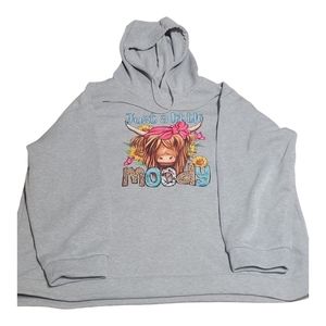 Moody Cow Hoodie NWOT 2X